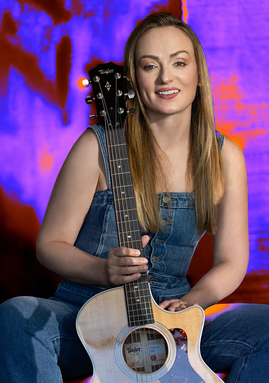 Jen with upright guitar